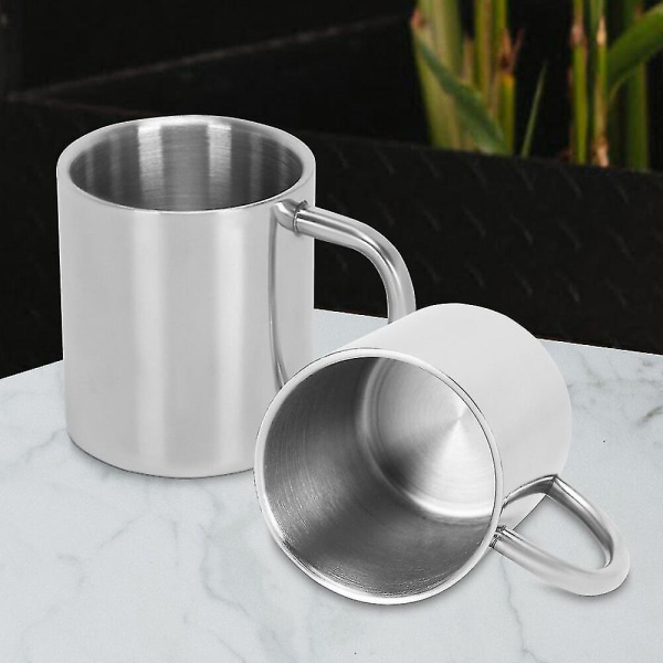 220ml rustfrit stål kop kaffe krus