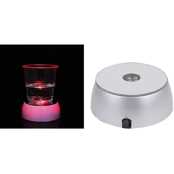 Led Display Base Krystaller Glaskunst Farverig Lys Krystal Display Base Stativ Glas