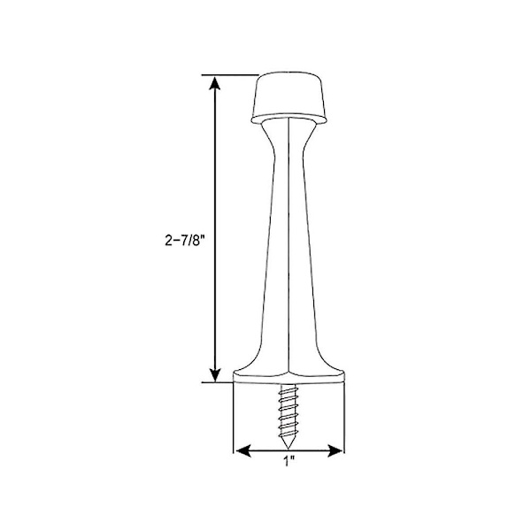 12 stk. Heavy Duty Solid Rigid Dørstop med Gummispidser Zink Trykstøbt Zink Legering Dørstop til Wa