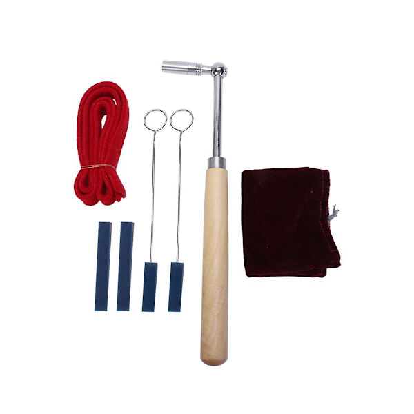 Ammattimainen kannettava vaunu Jujube Piano Tuner Tuner Mute Kit Tool Box Piano Tuning Rod Tool Kit