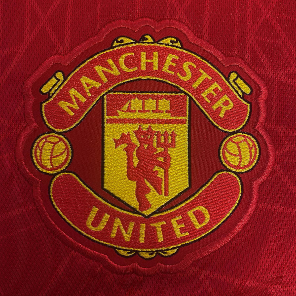 Manchester United Boys Shirt Hemma Kit 2023/24 OFFICIELL fotbollspresent Red 13-14 Years