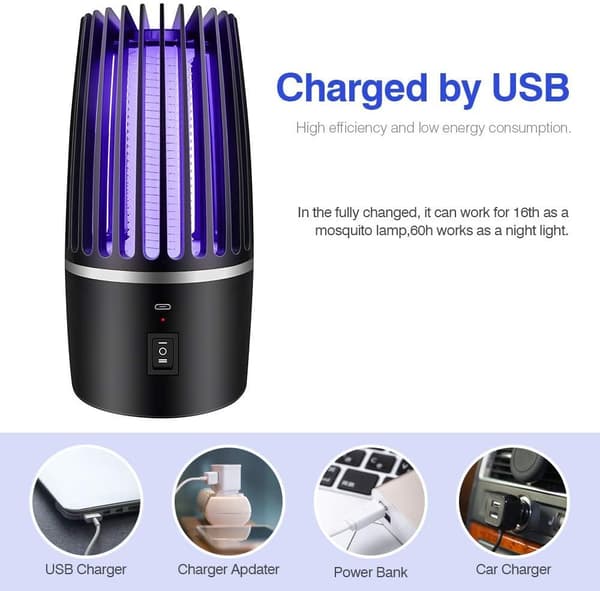 Bug Zapper, UV Fly Zapper Elektrisk Myggdreperlampe, Rec