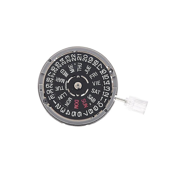 Nh36/nh36a Dubbel kalender Svart klockrörelse 3 O'klock position Automatisk mekanisk klockrörelse