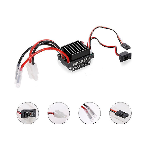320a ESC + 540 Børstet Motor for 1/10 RC Bil Axial Scx10 90046 Trx4 D90 Redcat, 35t