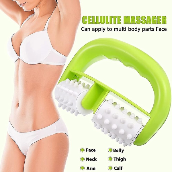 Anti-cellulite massagerulle kropsrullebørste våd tør brug til cellulite