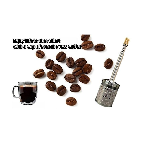 Bærbar fransk og te Final Press Maker Filter Genanvendelig Bodied Press Maker Til ture Cam