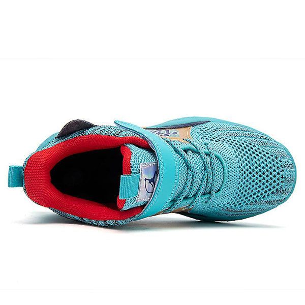 Pojkar Basketbollskor Mjuka halkfria Sneakers Barn Löparskor 2808 Green 34