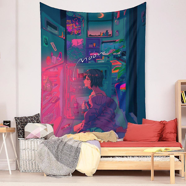 Wekity Anime Gobelin Estetisk Kunst Hjem Bakgrunn Stoff Dekor Gave Boho Gobelin For Stue Soverom Innredning (614-29, 39 X 59 Tommer )