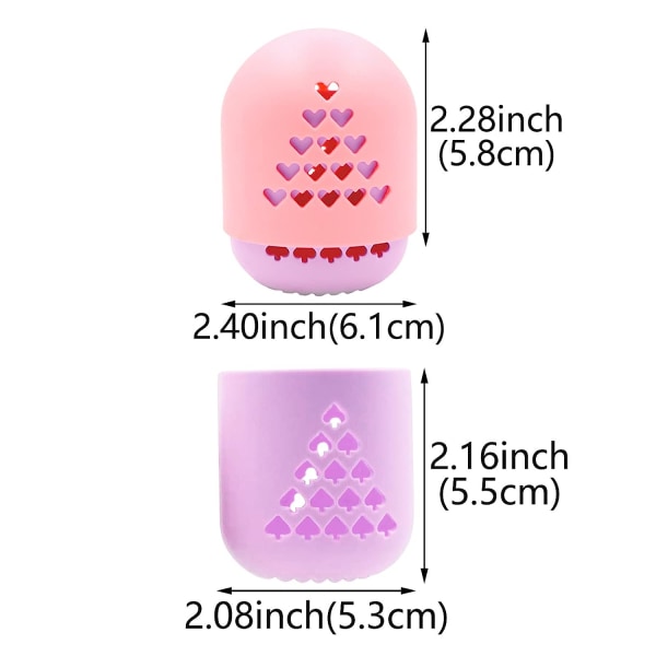 2 PAK Silikon Sminke Svamp Holder for Reise Vaskbar og Ventilert Skjønnhet