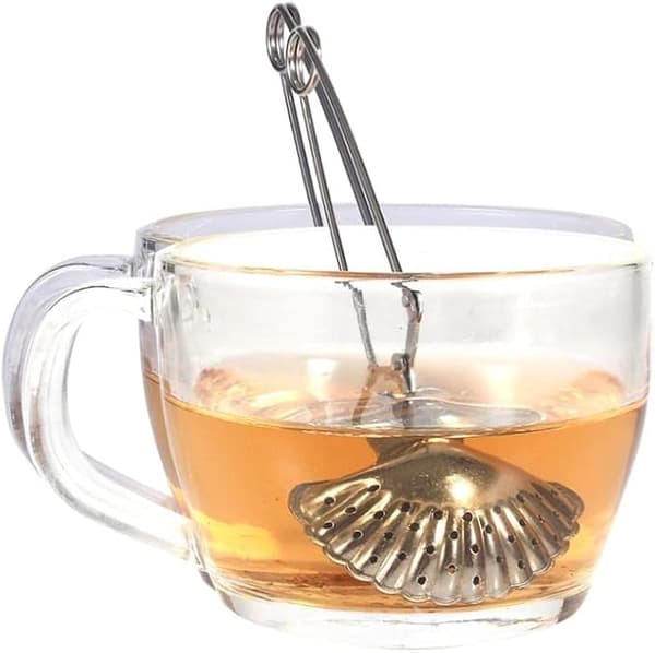 Søt skjellformet teinfuser i rustfritt stål løs teinfuser tesil