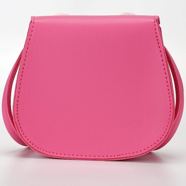 Lille Kanin Øre Bue Crossbody Taske, PU Skulder Håndtaske til Børn Piger Småbørn rose Red