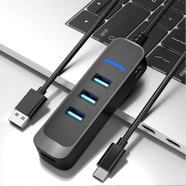 USB 2.0 Strømadapter 4 Port Multi USB Splitter Hub Flere Udvidere Høj Hastighed