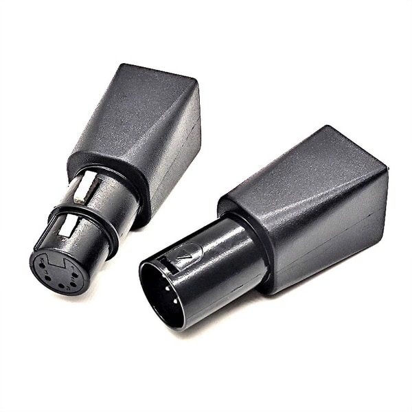 1 par DMX til RJ45-stik RJ45 Ethernet til 5-polet XLR DMX hun- og han-adapter til lyd og video
