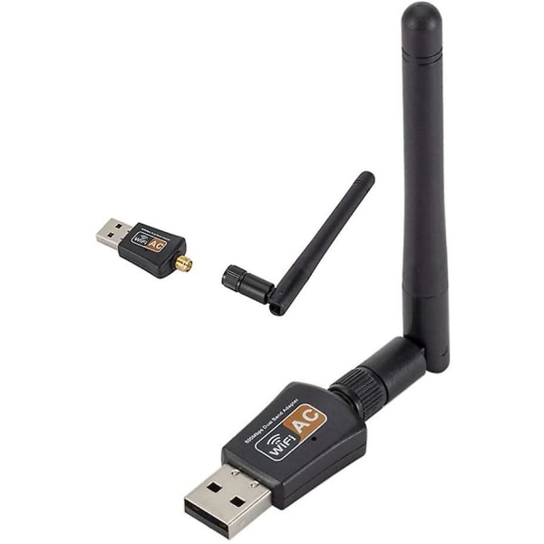 AC Dual-band trådløs USB-adapter Wi-fi dongleadapter med 2dbi antennestøtte Windows Xp