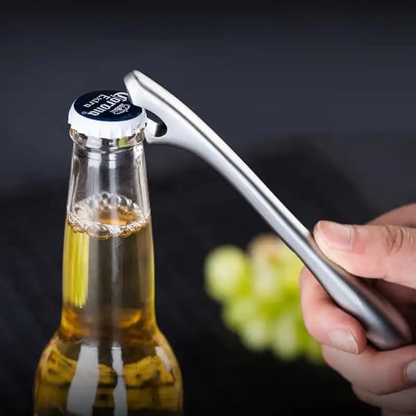 Robust Flad Flaskeåbner i Rustfrit Stål, Solid og Holdbar Ølåbner