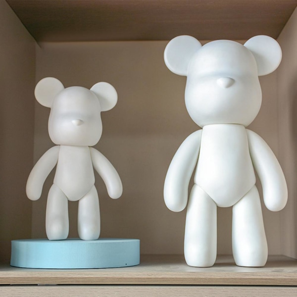 DIY Måla Teddy Bear Violent Bear Kit Set Fluid Måleri Kreativ Heminredning C