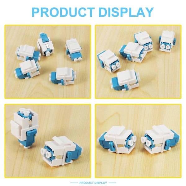 LC Fiber Optisk Adapter LC til LC Duplex Multimode 10GB F/F Kobling for Veggplater, Patchpaneler