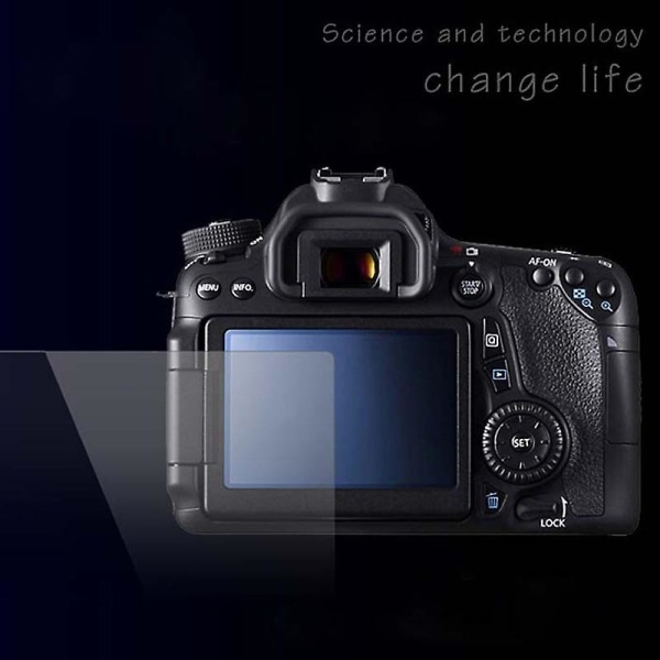 2 stk 9h herdet glass skjermbeskytterfilm for Canon Eos 70d 80d 90d
