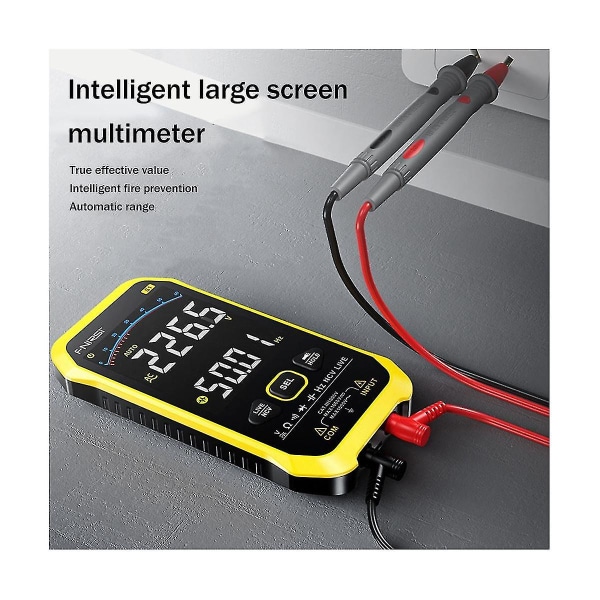 S1 Smart Digital Multimeter 9999counts AC Resistanssi Kapasitanssi Diodi Ncv Hz Live Wire Display Te
