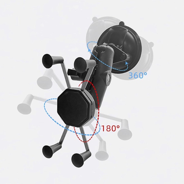 Ram Mount Twist Lock sugekop baser med kugle til ikke-porøse overflader