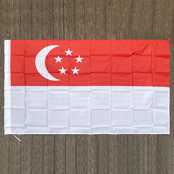 Xvggdg 90x150cm Bendera Singapura 3x5 Kaki Super Poly Bender