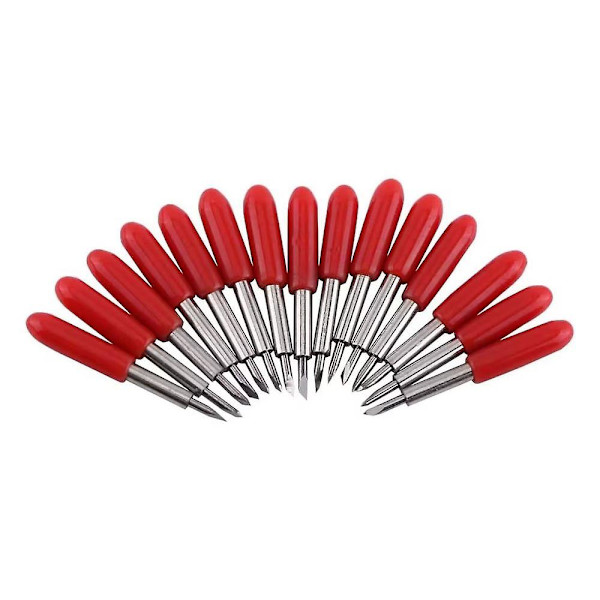 Jinyi Vinyl Cutter Blades, Skärplotterblad för Plotter Vinyl Cutter Röd Kåpa (15 st, slumpmässig färg)