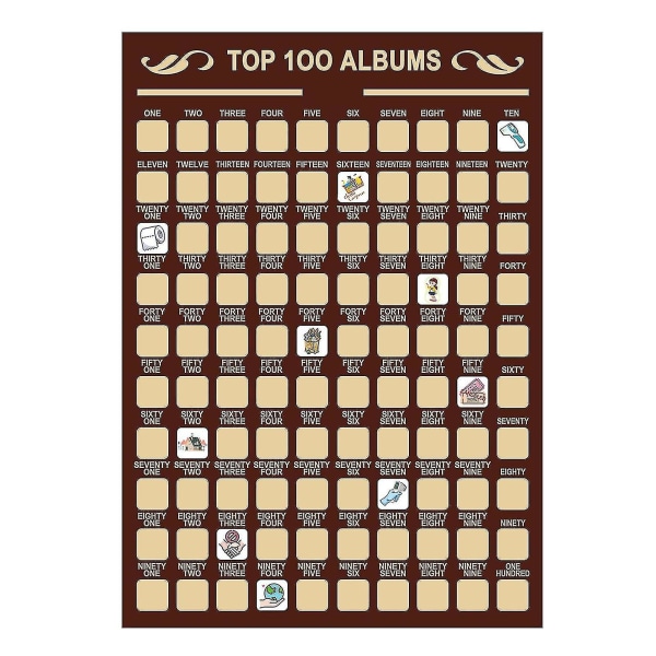 Topp 100 saker att göra Dejtinglista Scratch Poster Unika jubileumsminnen för par födelsedag