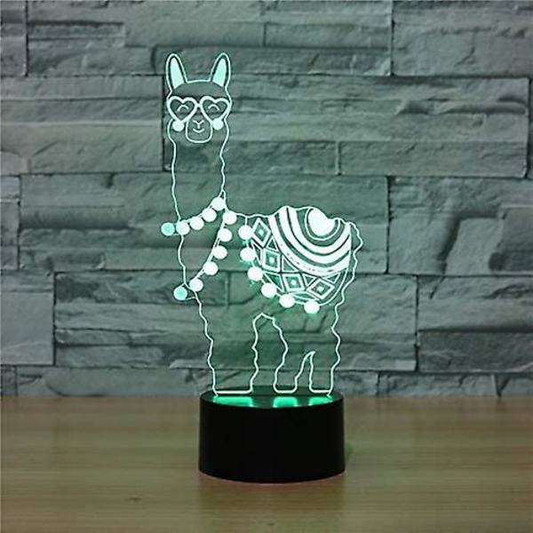 Romantisk 3D Illusion Bord Dekoration LED Lys 7 Farve Skiftende Natlys Til Soveværelse Hjem Dekoration, Bryllup, Fødselsdag, Jul, Valentinsdag