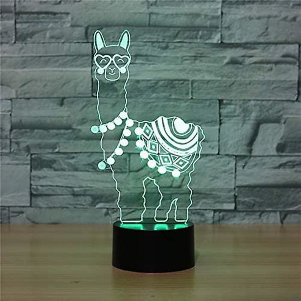 Romanttinen 3D-illuusiopöytäkoriste LED-valo 7 väriä vaihtava yövalo makuuhuoneen kodin sisustukseen, häihin, syntymäpäivään, jouluun, ystävänpäivään