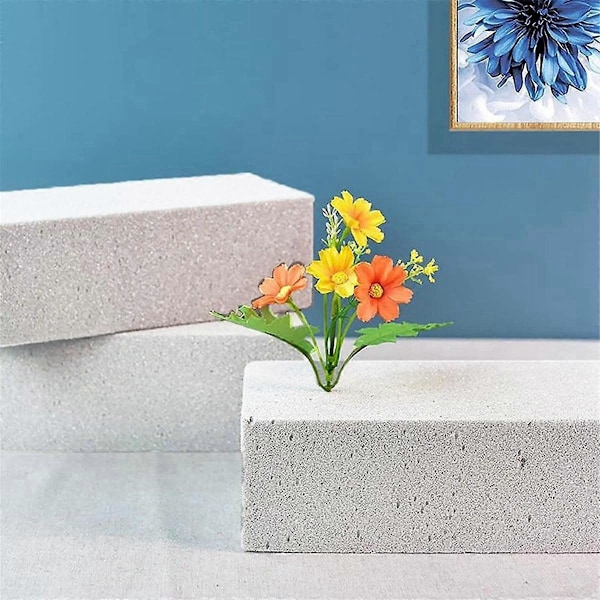 4 st Torrt Blomsterskum för Vått Blomsterskum Tegelstenar Grå Floristblock för Blomsterarrangemang