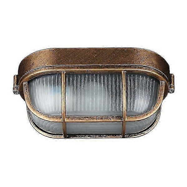 Utomhusvägglampa, Oval Gjutaluminium Vägglampa, Nautisk Marin Vägglampa Industriell Vintagelampa, Båtslampa, Patio Korridor Väggdekoration