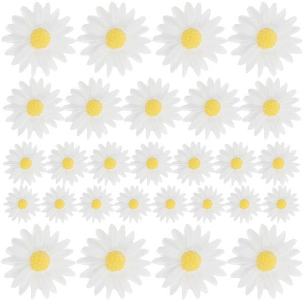 80 stk. Tegneserie Tusindfryd Blomster Charms Dekorative Harpiks Charms P