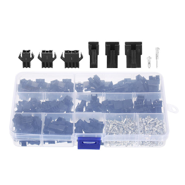 480-delt sett med Jst Sm 2,54 mm stift, 2-polet, 3-polet, 4-polet kontaktbokser, hunn og hann Dupont-kontaktsett for jumpertråd, båndkabel, PC-vifte
