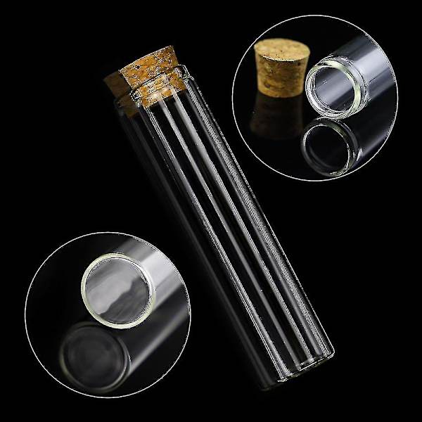 30 stk. 25 ml glasreagensglas, 20100 mm klare flade reagensglas med korkpropper til videnskabelige eksperimenter, opbevaring af badesalt og slik (bejoey)