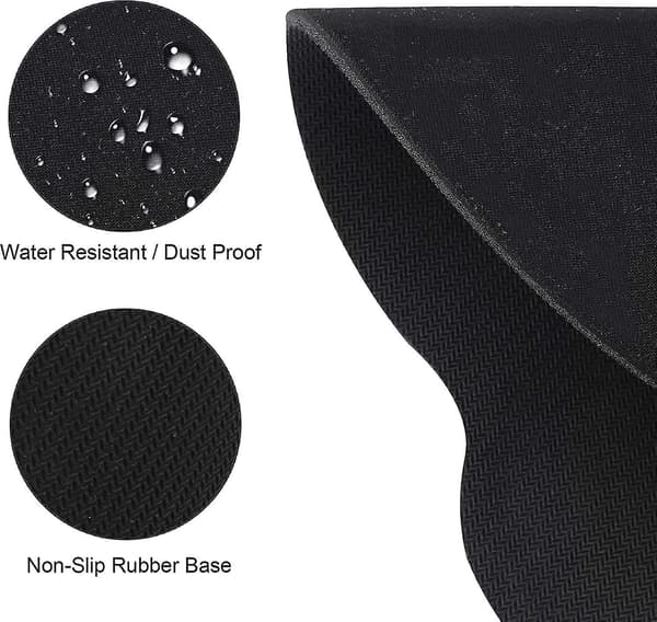 Musemåtte med håndledsstøtte, ren sort ergonomisk håndledsstøtte, behagelig memory foam skridsikker håndledspude til computer og kontor (bla