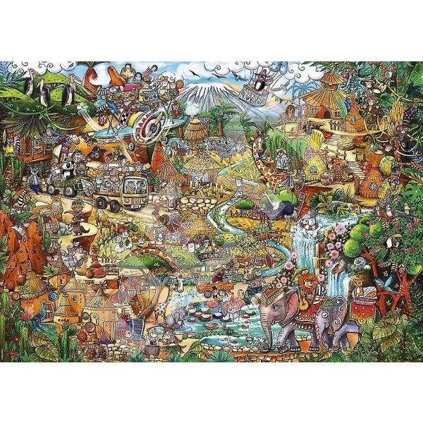 Heye Triangular , Exotic Safari, Berman Jigsaw Puzzle (2000 bitar)