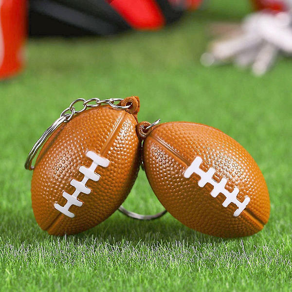 30-pack Rugbyboll Nyckelringar för Festpresenter, Rugby Stressboll, Skolkarnevalspris, Sportcenter