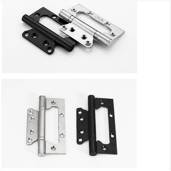 Rustfrie Stål Charnires, 5 tommer Rektangulært Ark 180mm Dørhengsler, Svart*2stk