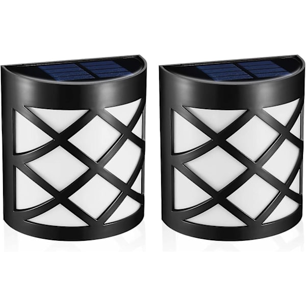 Lampe Solaire Extérieur [2pack] LED Lampe Solaire Extérieur Clôture, Patio, Porte D'entrée, Escalier, Paysage, Décoration De Jardin Murale Solaire Étanche