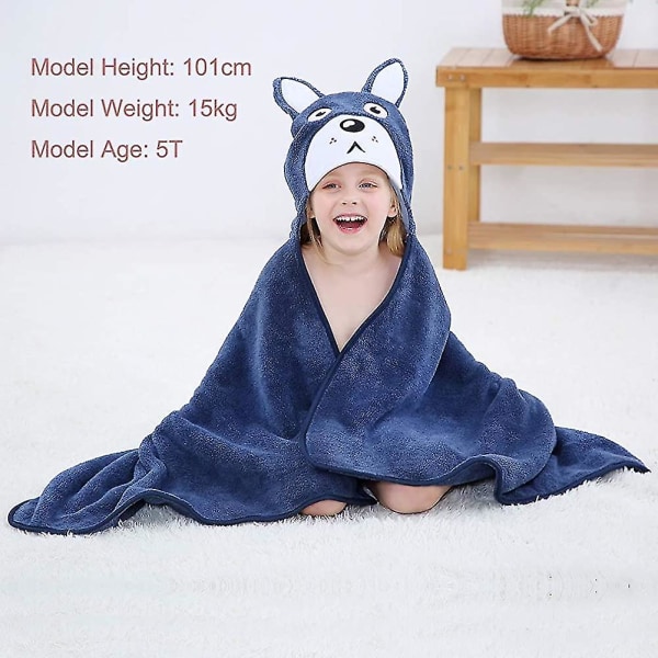 Söpö eläin hupullinen pyyhe puuvillainen kylpytakki lasten kylpytakki  kylpytakki, 115 * 70 cm 440d | Fyndiq