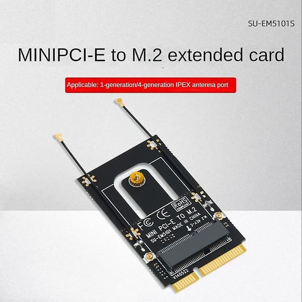 M.2 Ngff Til Mini Pci-e Adapter Konverter Ekspansjonskort M2 Key Ngff E Grensesnitt For M2 Trådløs Blu