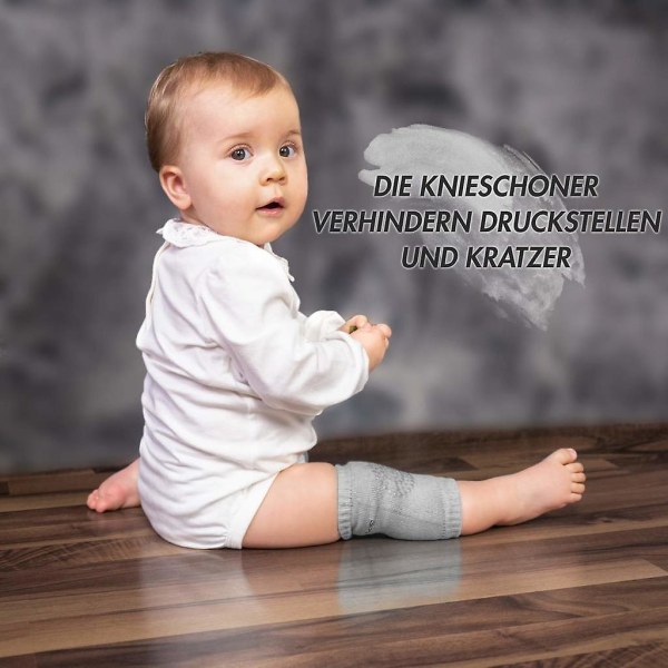 Baby Crawling Knæpuder Sæt - Sæt med 7 Anti-slip Knæpuder til Drenge og Piger, Gummipunkter for Forbedret Greb