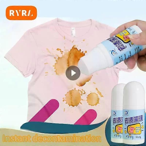1-5 stk 50 ml bærbar klesrullperle vaskemiddel oljeflekkfjerner bærbar klesflekkfjerner sofa stoff flekkfjerner penn 3pcs