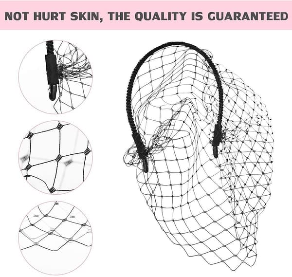 Hodebånd med svart slør hårbøyle hodebånd enkel elegant mesh hodeplagg (svart)