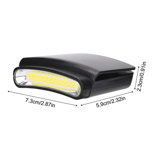 Bærbar hodelyktklips Cap Light Cob 3 lysmoduser Led Plast