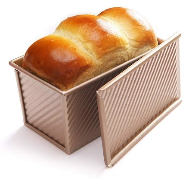 Brødform med låg, brødbageform kagetoastæske, non-stick