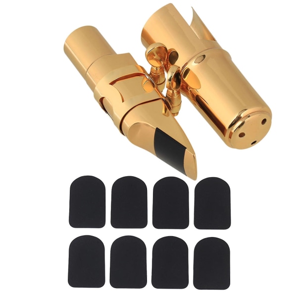 B-flat Tenor Sax Saxophone Golden Mouthpiece 7c And Mouthpiece Pads