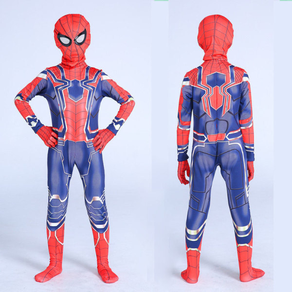 3-12 år barn og voksne Spider-Man Cosplay-kostyme steel spider 160