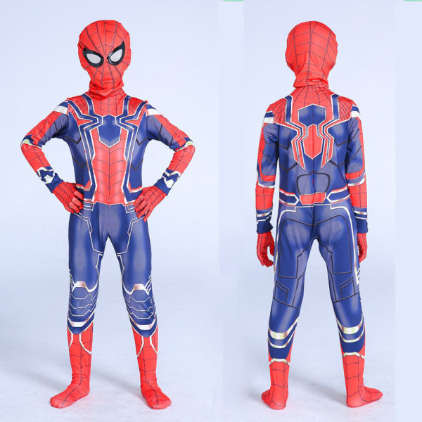 Spider-Man Cosplay-kostume til børn og voksne i alderen 3-12 år steel spider 110