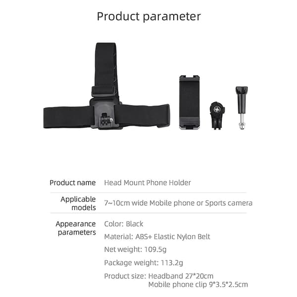 Universal Telefonholder ABS Hodebåndsmontering Hodebåndsholder